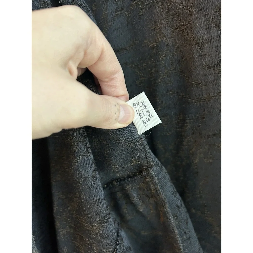 Silverado Faux Fur Trim Long Coat L Western Boho Cowgirl Retro Brown Jacket‎